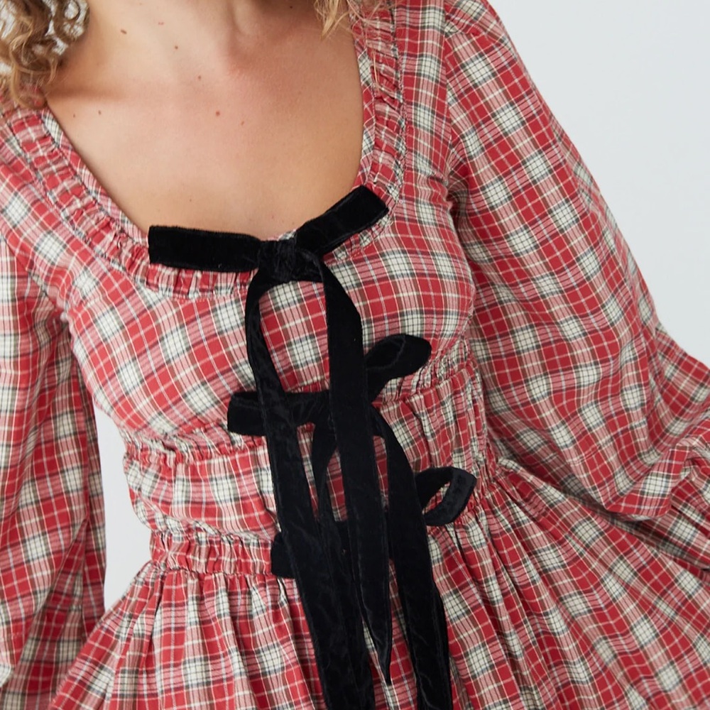 Damson Madder Dakota Bow Midi Dress